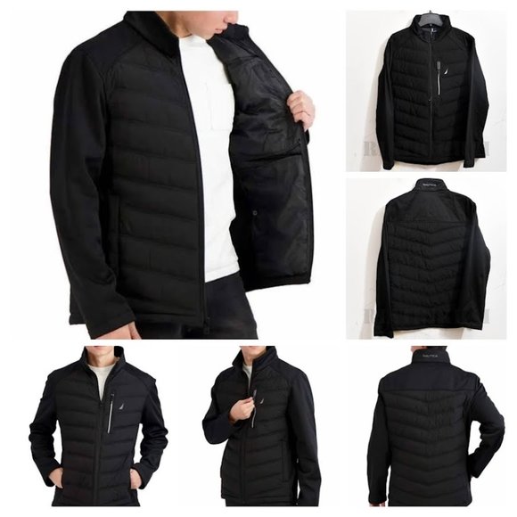 Nautica Jackets & Coats Black Nwt Nautica Mens Mix Media Jacket